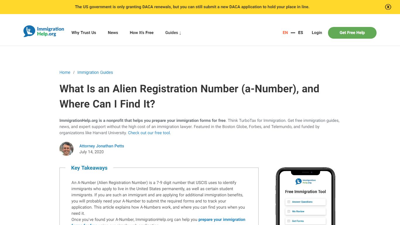 What is an A-Number, and where can I find it? | ImmigrationHelp.org